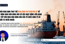 DRAFT DECREE REPLACING DECREE NO. 09/2018/NĐ-CP REGARDING TRADING OF GOODS AND DIRECTLY RELATED ACTIVITIES OF FOREIGN-INVESTED ECONOMIC ORGANIZATIONS