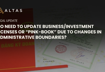 NO NEED TO UPDATE BUSINESS/INVESTMENT LICENSES OR “PINK-BOOK” DUE TO CHANGES IN ADMINISTRATIVE BOUNDARIES?